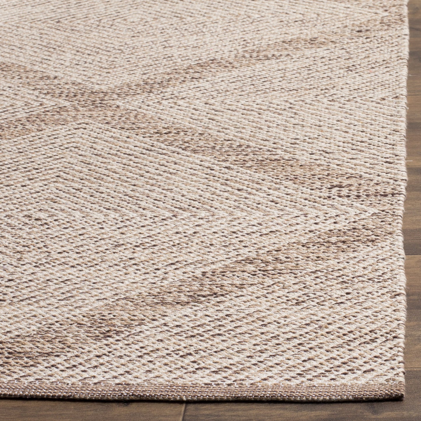 SAFAVIEH Area Rug 8x10 - Montauk Collection - Large - Beige, Handmade Cotton, Ideal for Living Room, Bedroom, Office, Dining Space (MTK821E)