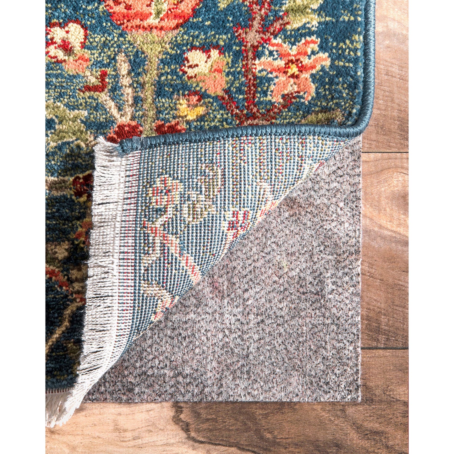 nuLOOM 2' x 12' Premium Eco-Friendly Felt Rug Pad, 1/8 " Thick Low Profile, Non-Slip Backing, Customizable Size, Hardwood, Carpet, Tile, Vinyl, Linoleum, Made in USA, 100% Recycled Materials