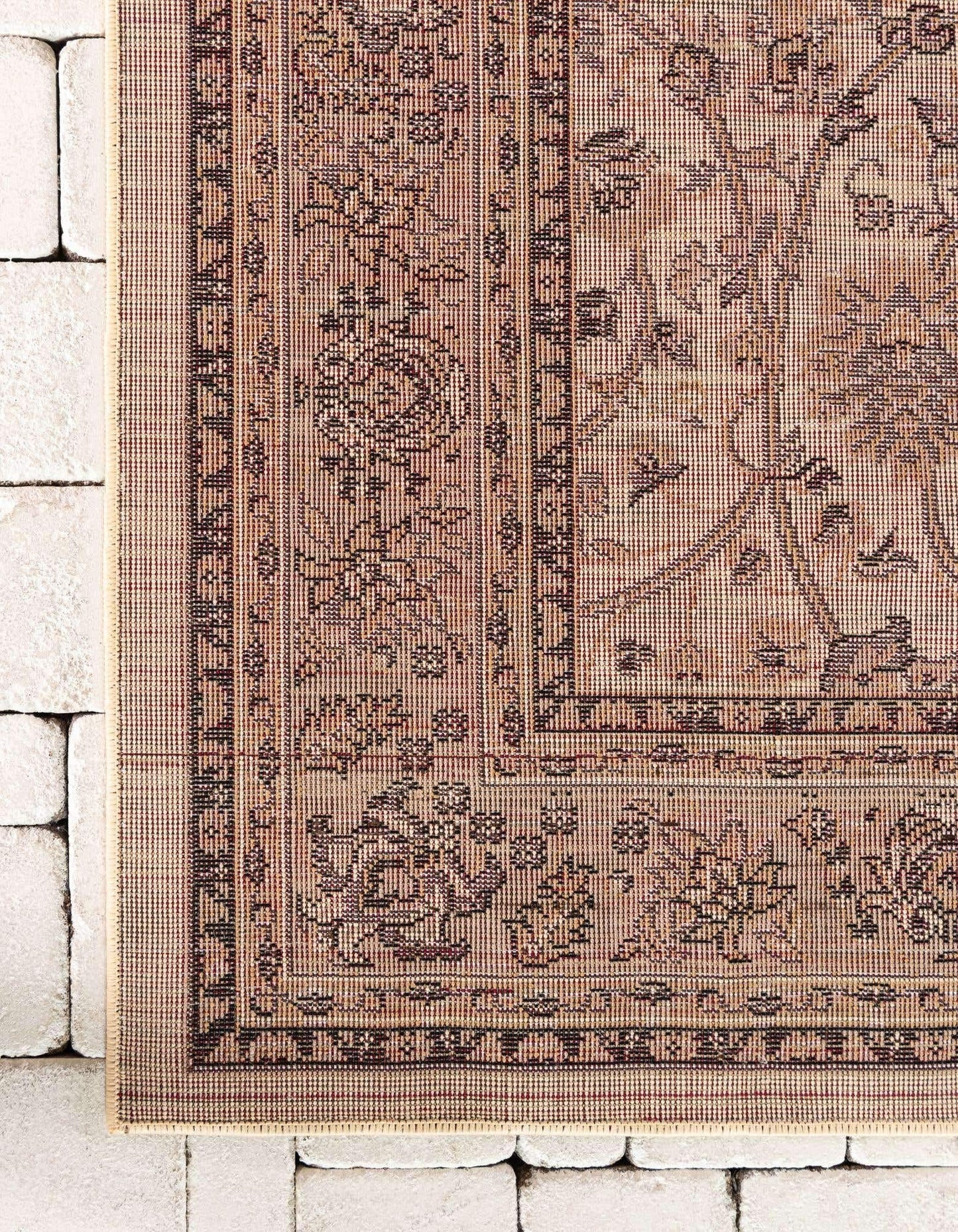 Unique Loom Sialk Hill Collection Area Rug - Washington (9' 10" x 14' 1" Rectangle, Ivory/ Beige)