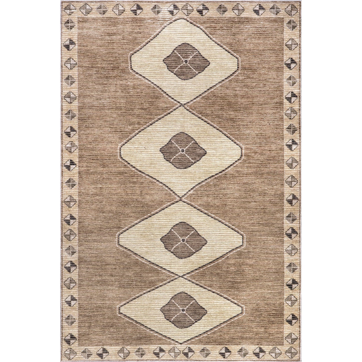 Rugs USA Fennel Light Brown, 8'10" x 12', Jute, Diamond, Soft and Cozy, High Traffic, Stain Resistant, Easy Clean, Durable, Machine Washable Area Rug for Bedroom, Living Room, Dining, Den, Foyer
