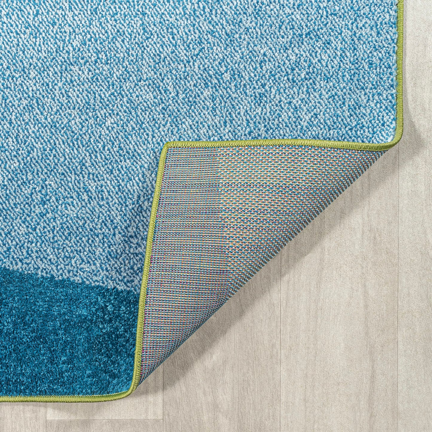 JONATHAN Y Prism Geometric Striped Indoor Area Rug 4x6, Orange/Green/Blue, Modern, Coastal, Easy-Cleaning for Living Room, Bedroom, Kitchen, Pet Friendly, Non-Shedding (DZC101A-4)