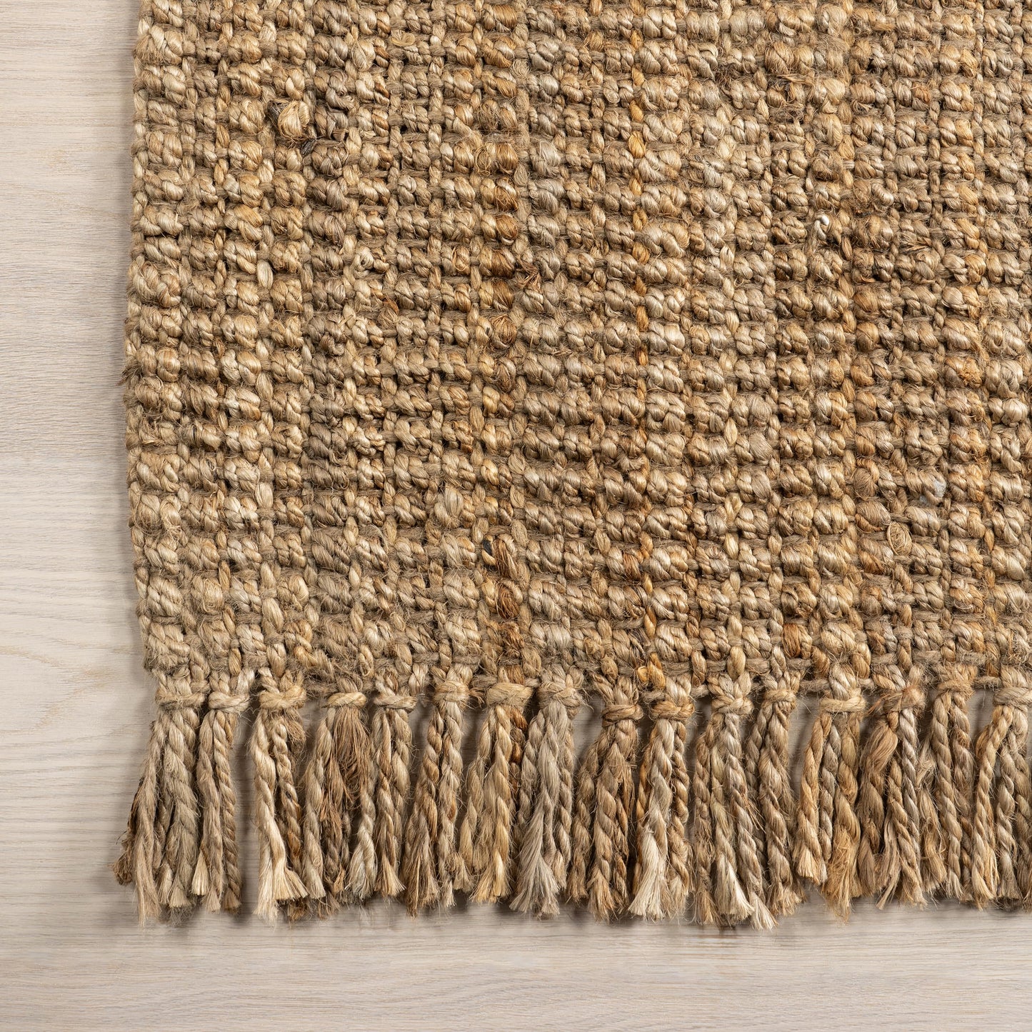 Nuloom Daniela Natural, 3' x 5', Handmade, Jute, Tassel, Soft and Textured, High Traffic, Stain Resistant, Easy Clean, Durable Area Rug for Bedroom, Living Room, Dining Space, Foyer, Entryway