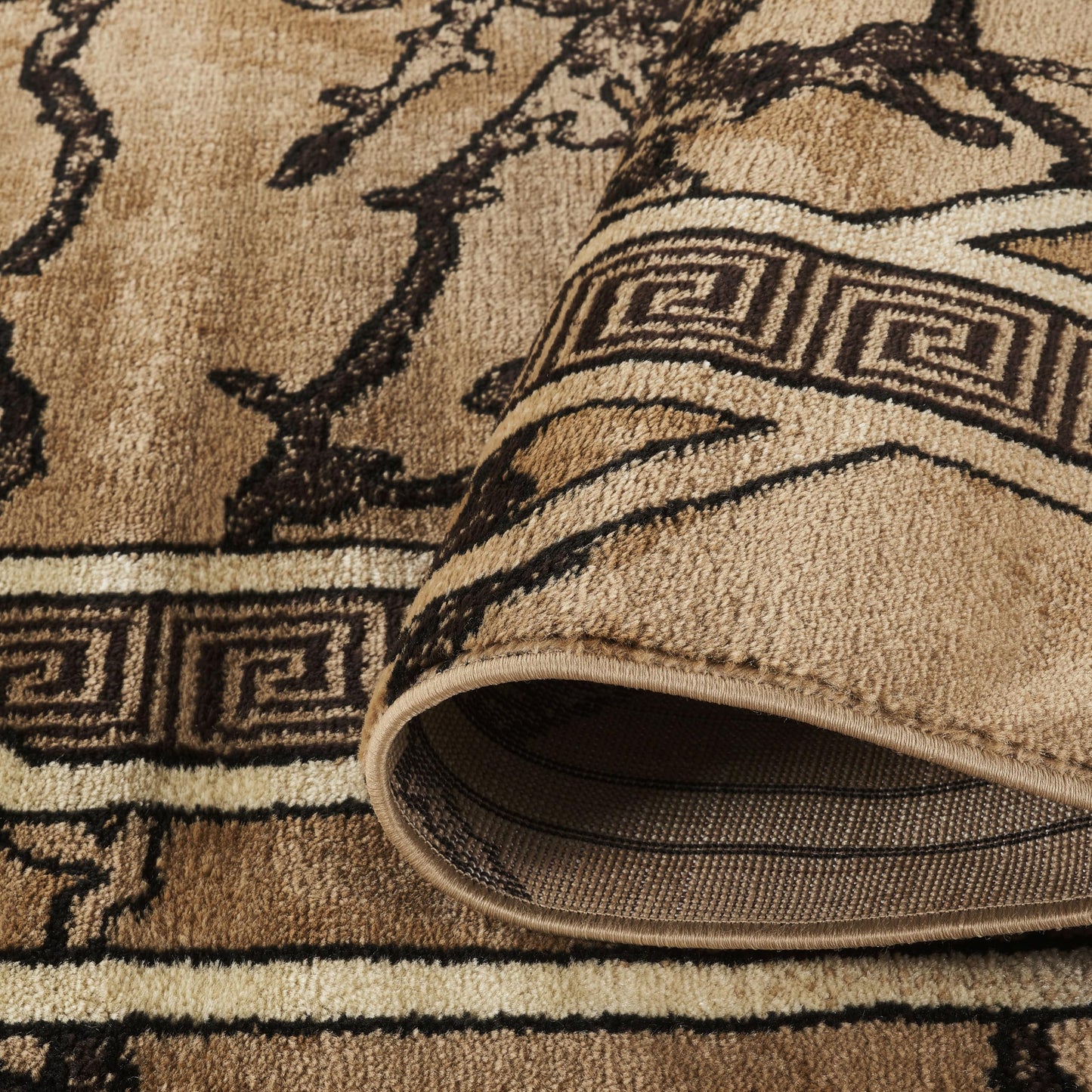 GLORY RUGS Area Rug Modern 5x7 Brown Beige Black Cream Marble Soft Contemporary Floor Carpet with Premium Fluffy Texture for Indoor Living Dining Room and Bedroom Area