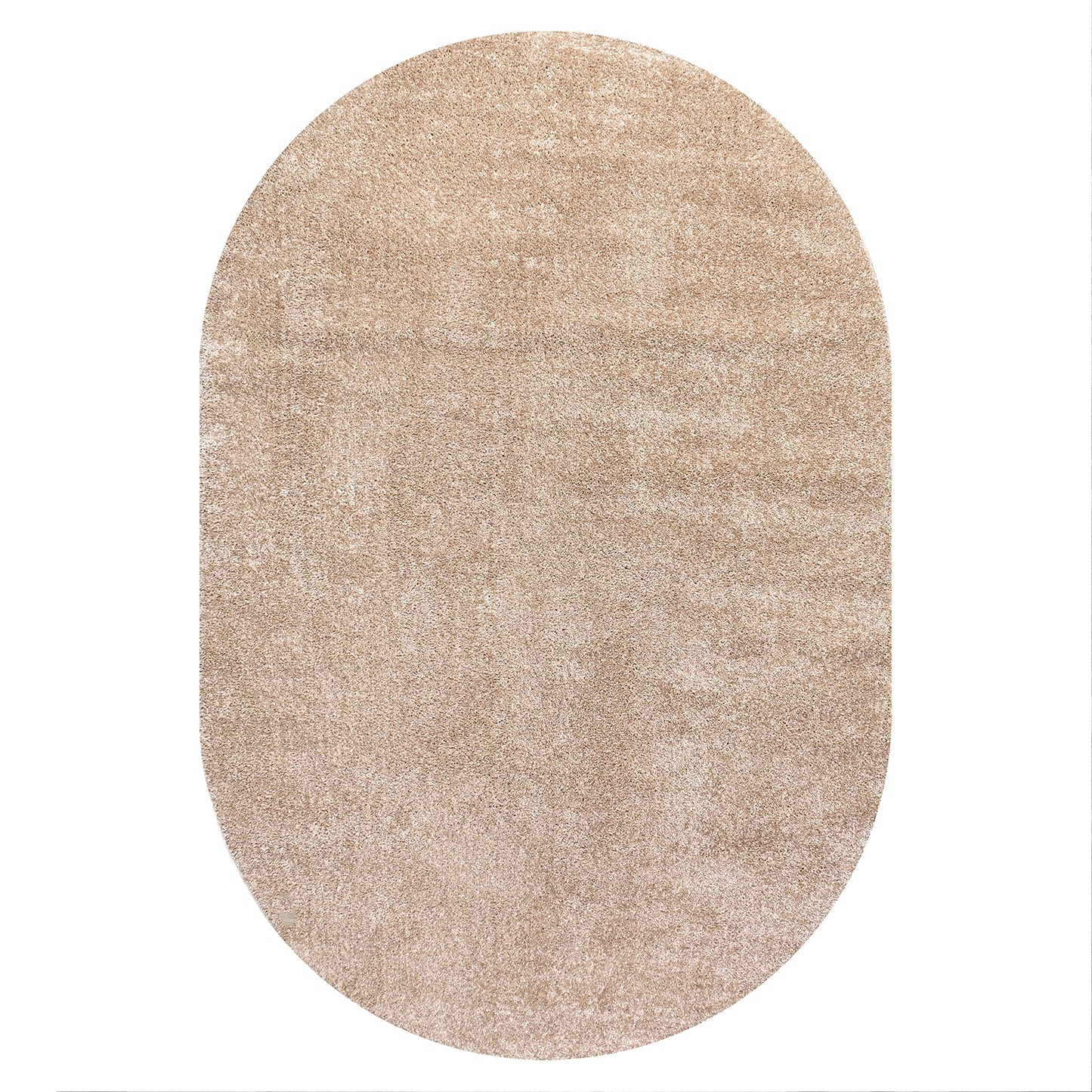 JONATHAN Y Haze Solid Low-Pile Beige 6x9 Oval Indoor Area Rug, Coastal,Bohemian,Minimalist,Classic, Easy-Cleaning for Living Room,Bedroom,Kitchen,Pet Friendly,Non-Shedding (SEU100G-6OV)