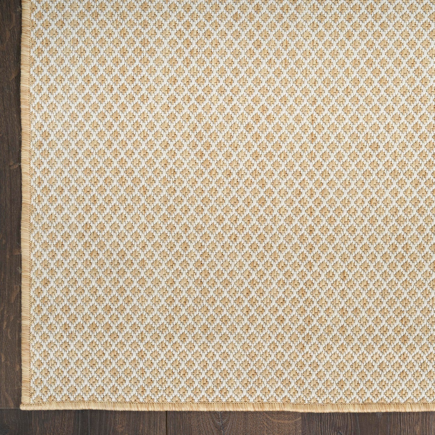 Nourison Home Courtyard Natural 10' x 14' Area Rug - Easy Clean, Non Shedding, Bed Room, Living Room, Dining Room, Kitchen (10' x 14')