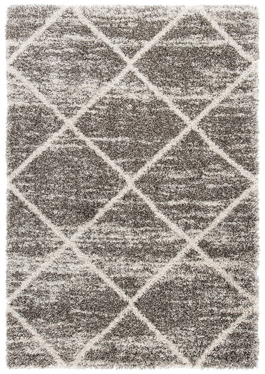 SAFAVIEH Hudson Shag Collection Accent Rug - 2' x 3', Distressed Grey & Ivory, Non-Shedding & Easy Care, 2-inch Thick Ideal for High Traffic Areas in Entryway, Living Room, Bedroom (SGH281K)