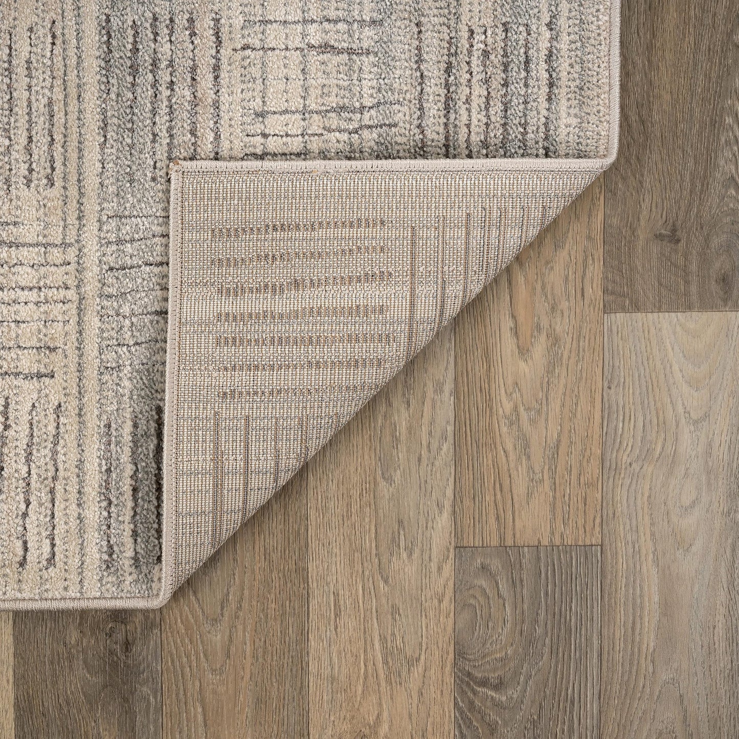 Rugshop Textured High-Low Indoor Runner Rug, Neutral Sandstone Design, Jute Backing, Hallway Entryway Kitchen Rug, Easy-Care Spot Clean, 2' 3" x 12' Beige
