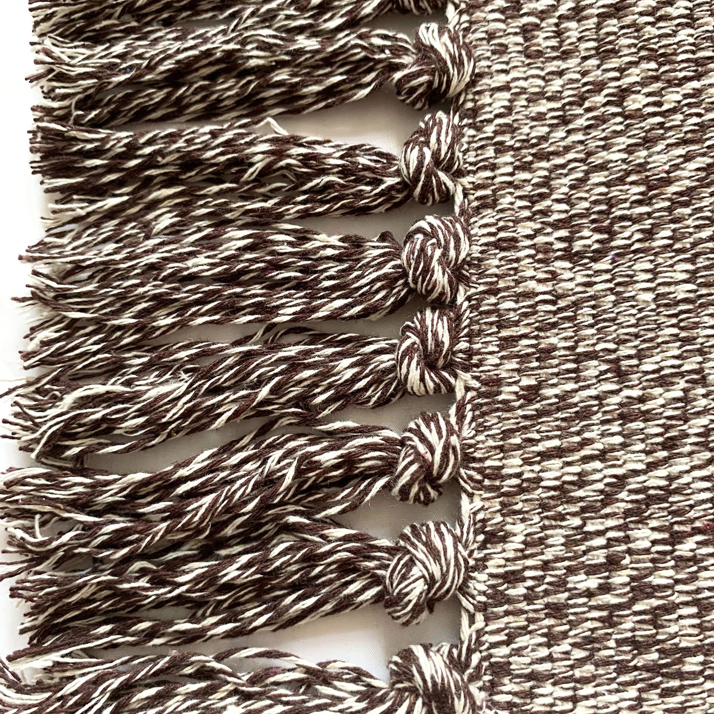 UKELER Eco-Friendly Recycled Cotton Woven Rug Durable & Washable Decorative Door Mat Washable Rag Throw Rugs with Tassels, 35.4''×23.6''