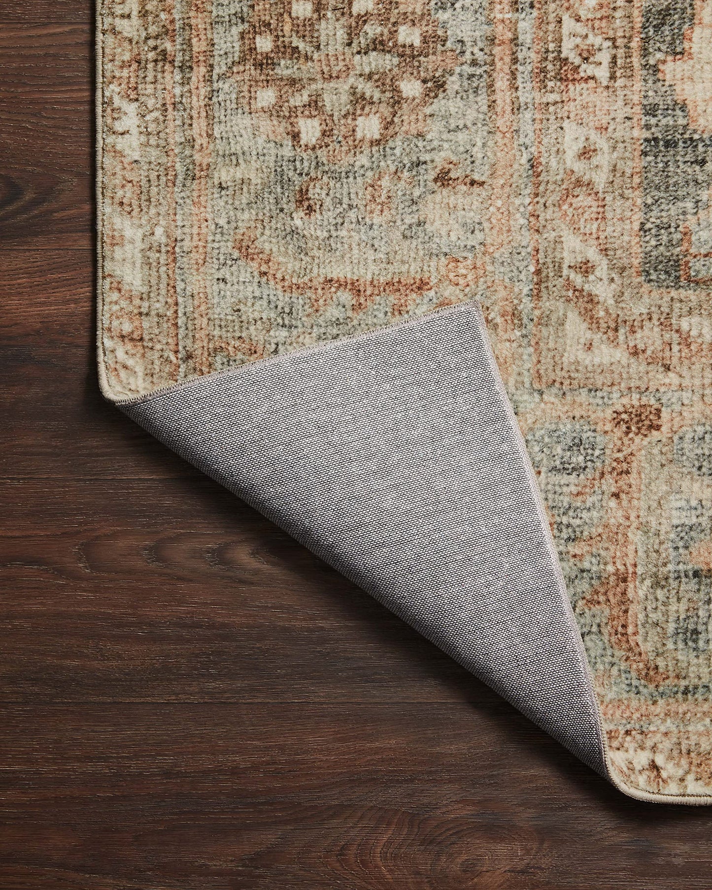Loloi Margot Collection MAT-03 Ocean/Spice 7'-6" x 9'-6" Area Rug feat. CloudPile, No-Shed Easy Clean Large Patterned Area Rug for Living Room, Bedroom, Dining Area