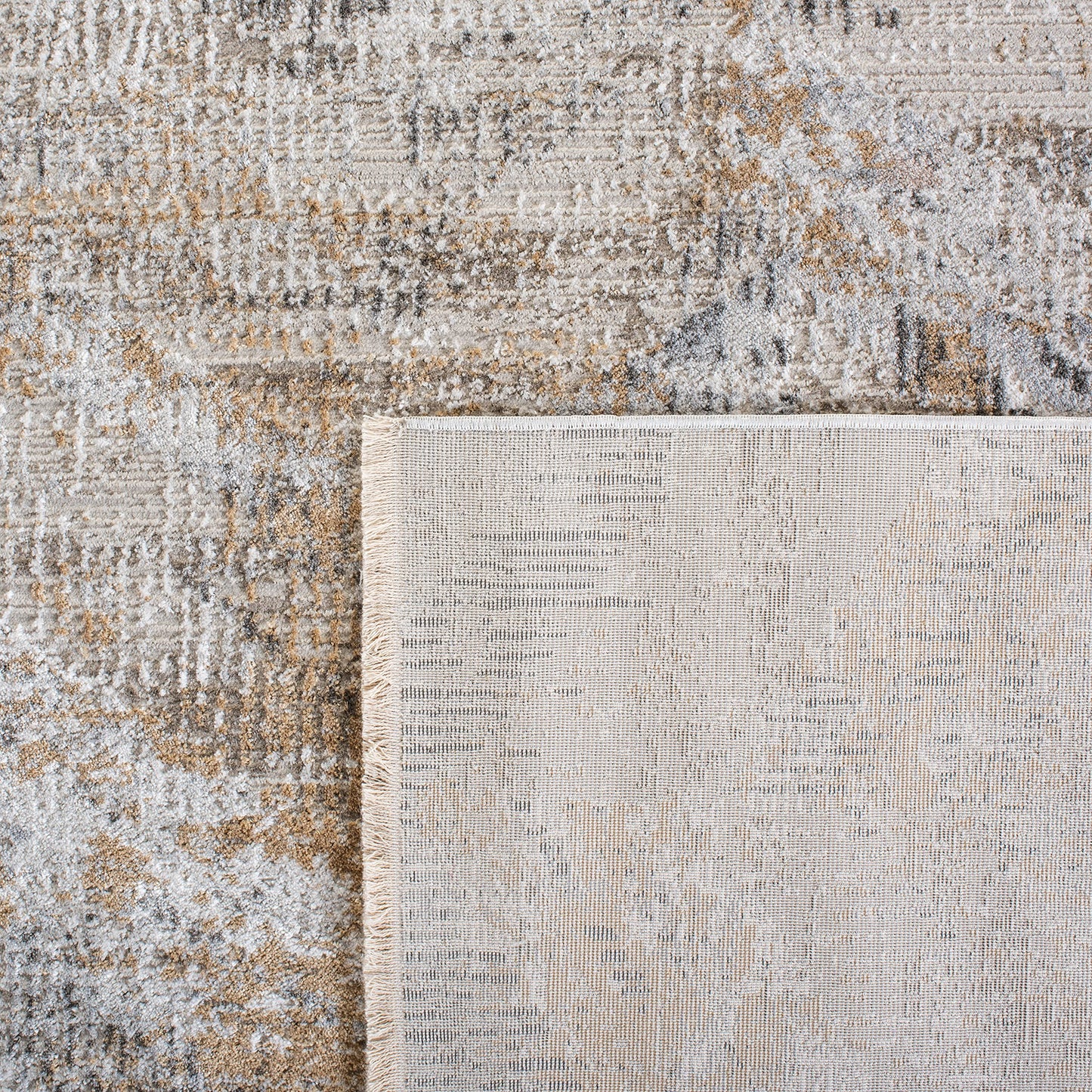 SAFAVIEH Princeton Collection Runner Rug - 2' x 8', Ivory & Grey, Boho Tribal Distressed Viscose Design, Ideal for High Traffic Areas in Living Room, Bedroom (PRN535A)