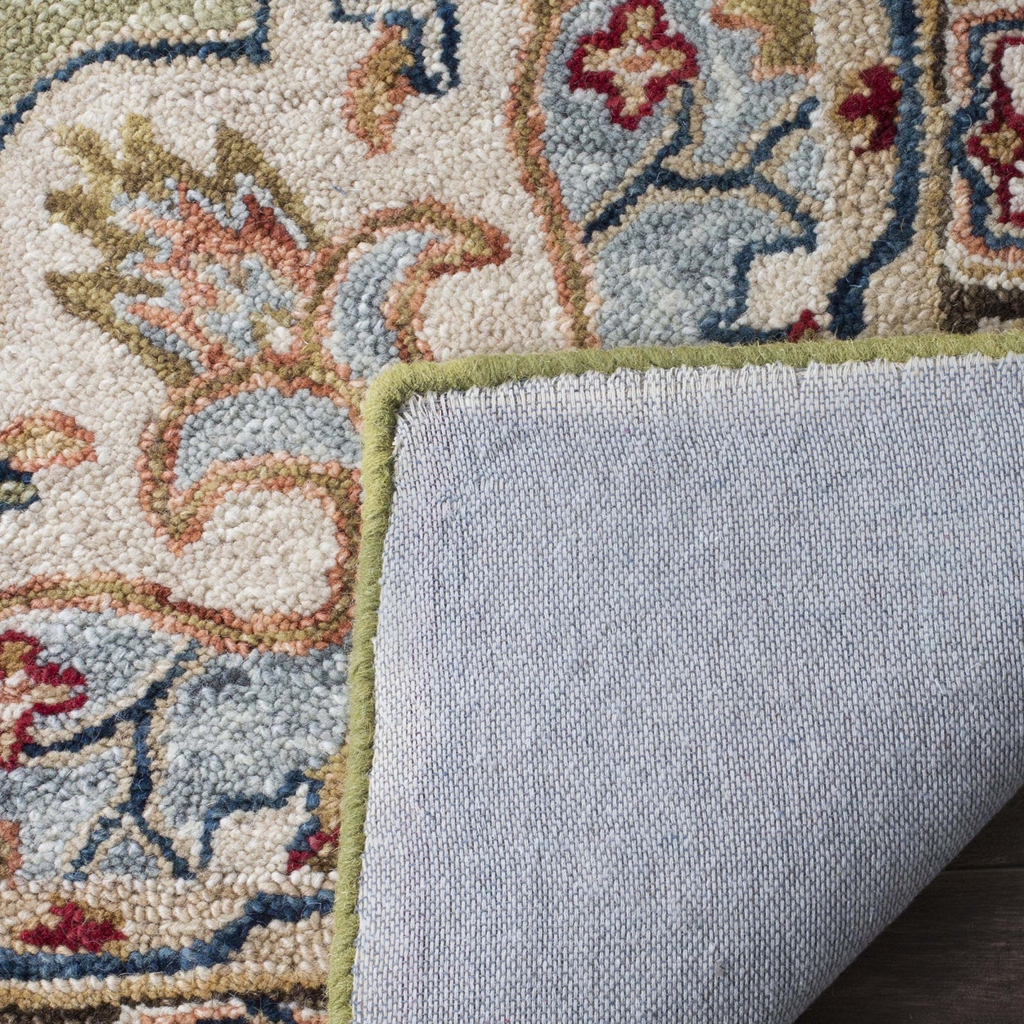 SAFAVIEH Aspen Collection Runner Rug - 2'3" x 8', Sage & Brown, Handmade Boho Medallion Wool, Ideal for High Traffic Areas in Living Room, Bedroom (APN506A)
