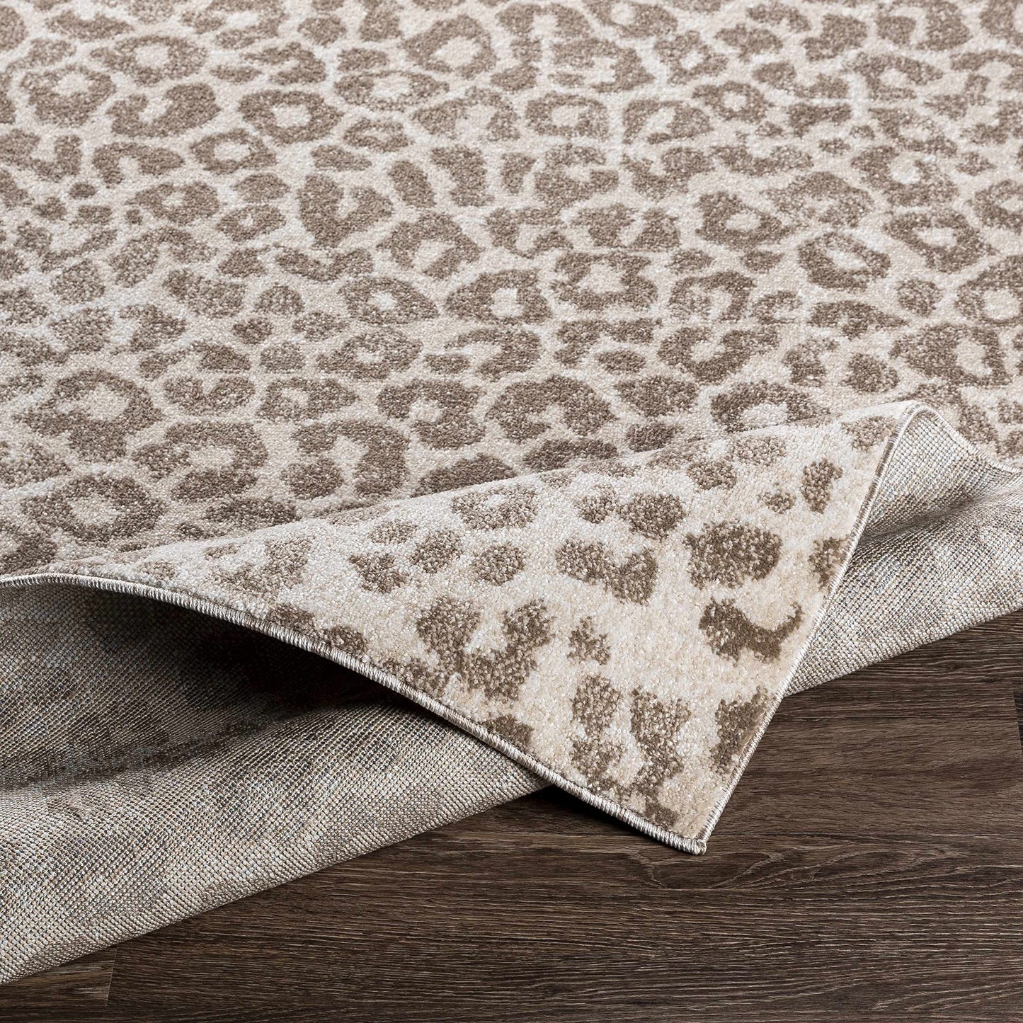 Hauteloom Safari Modern Animal Print Area Rug for Living Room, Bedroom, Dining Room - Bohemain Leopard Print Carpet - Tan, Terracota, Brown, Beige, Ivory - 5'3" x 7'3" (5x7)