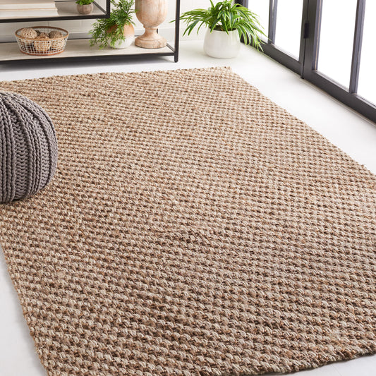 SAFAVIEH Natural Fiber Collection Area Rug - 5' x 8', Natural, Handmade Farmhouse Solid Sisal & Jute, Ideal for High Traffic Areas in Living Room, Bedroom (NF471A)