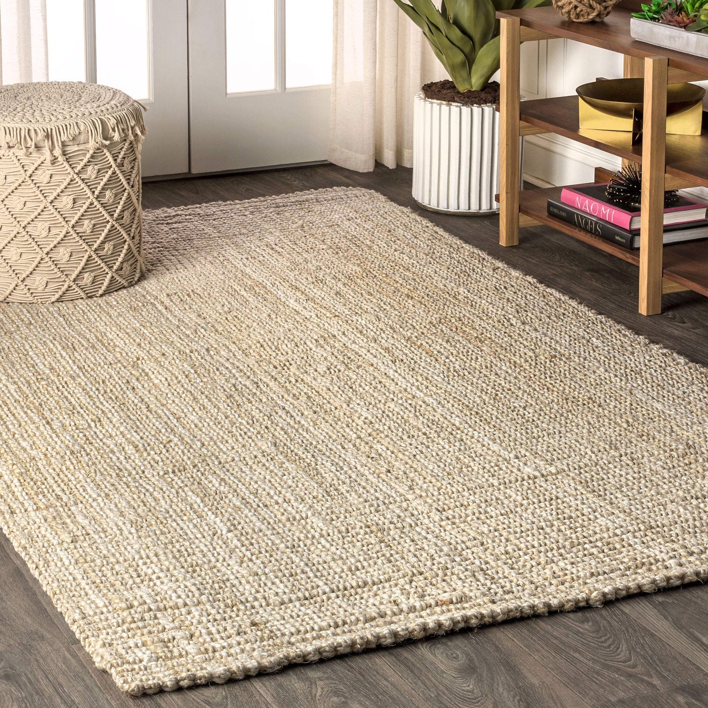 JONATHAN Y Hiro Hand Woven Chunky Jute Ivory Indoor Area Rug, 3x5, Bohemian, Transitional, Easy-Cleaning for Living Room, Bedroom, Kitchen, Pet Friendly, Non-Shedding (NFR103A-3)