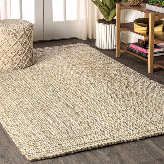 JONATHAN Y Hiro Hand Woven Chunky Jute Ivory Indoor Area Rug, 3x5, Bohemian, Transitional, Easy-Cleaning for Living Room, Bedroom, Kitchen, Pet Friendly, Non-Shedding (NFR103A-3)