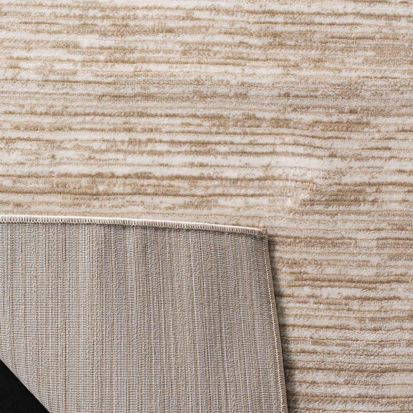 SAFAVIEH Vision Collection Area Rug - 8' Square, Cream, Modern Ombre Design, Non-Shedding & Easy to Clean, Ideal for Living Room, Bedroom, Dining Space (VSN606F)
