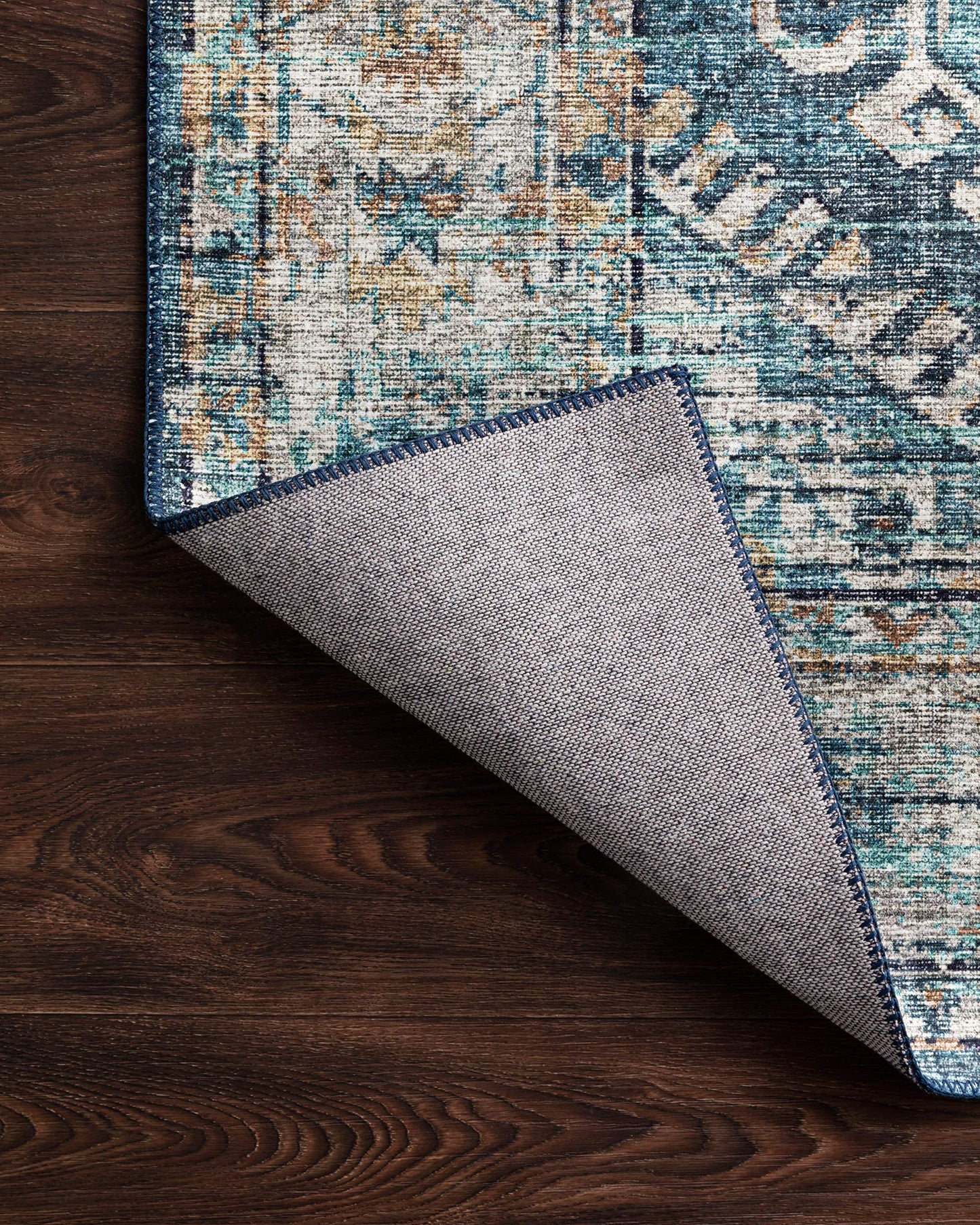 Loloi Skye Collection SKY-03 Denim/Natural 9'-0" x 12'-0" Area Rug