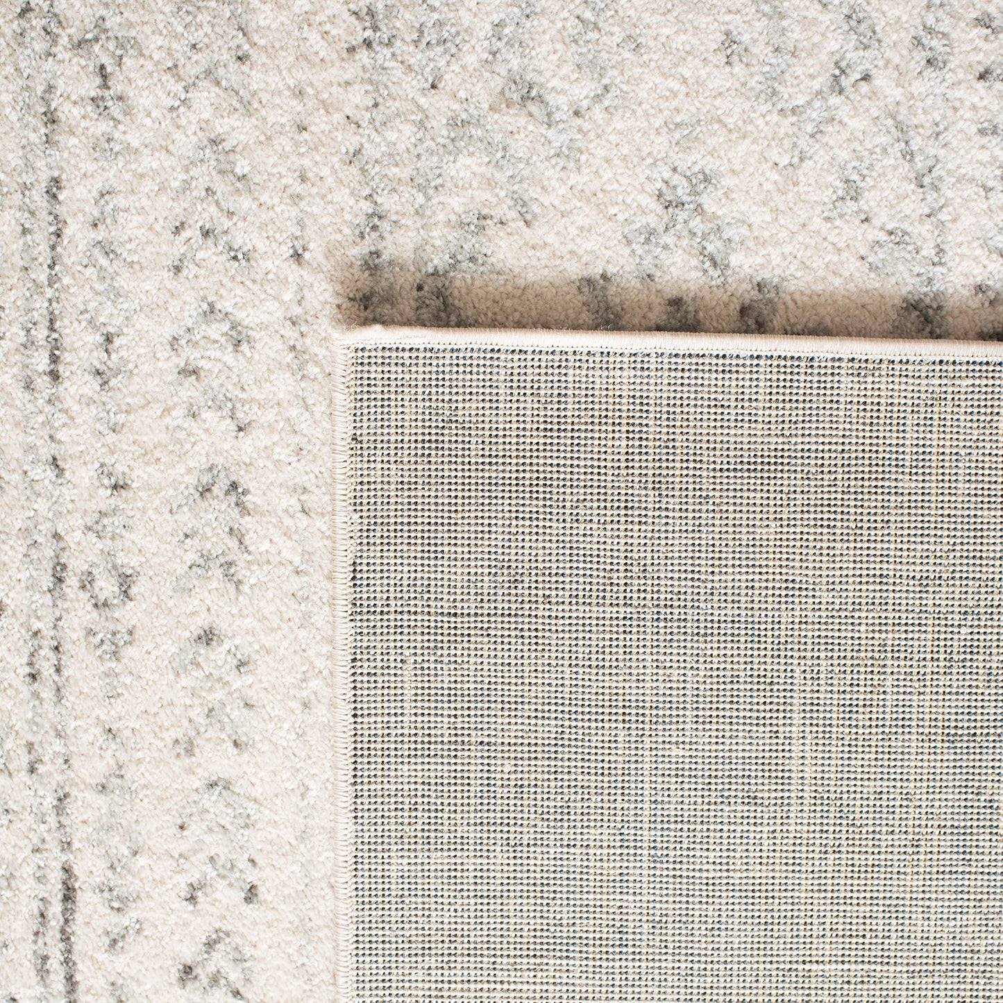 SAFAVIEH Area Rug 8x10 - Tulum Collection - Large - Ivory & Grey, Moroccan Boho Tribal Design, Non-Shedding & Easy to Clean, Ideal for Living Room, Bedroom, Dining Space (TUL272A)