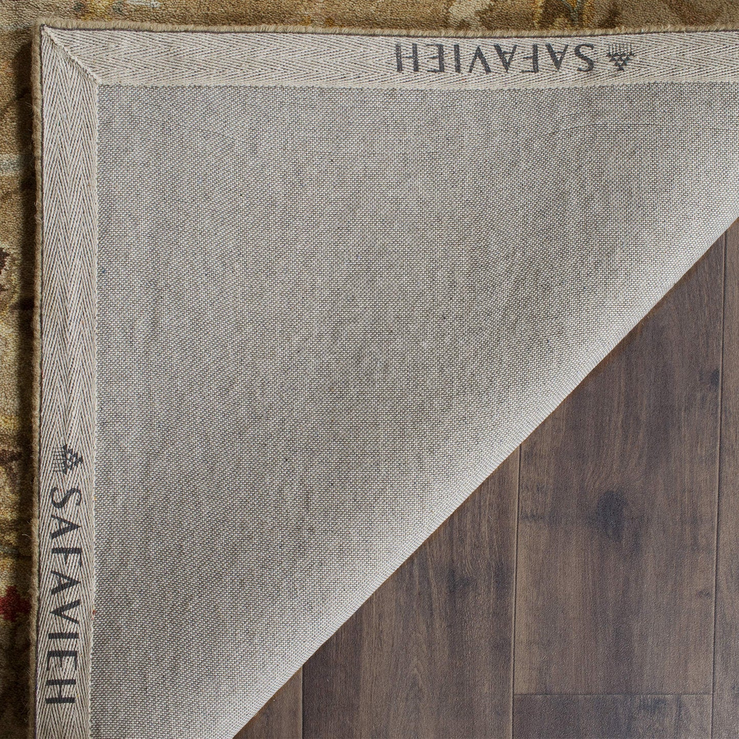 SAFAVIEH Antiquity Collection Area Rug - 7'6" x 9'6", Taupe & Beige, Handmade Traditional Oriental Wool, Ideal for High Traffic Areas in Living Room, Bedroom (AT859B)