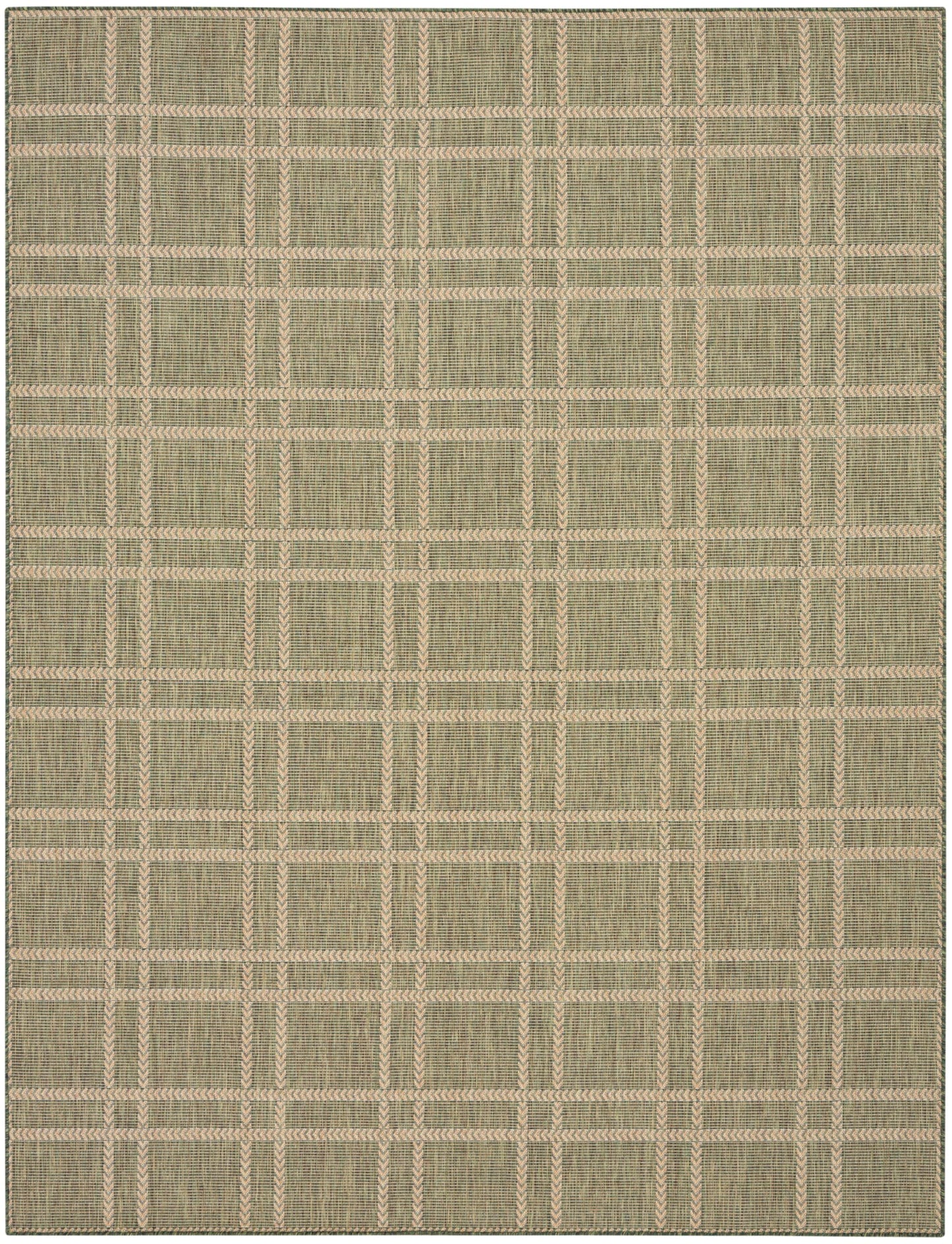 Nourison Home Horizon Indoor/Outdoor Green 9' x 12' Area Rug - Easy Clean, Non Shedding, Bed Room, Living Room, Dining Room, Kitchen (9' x 12')