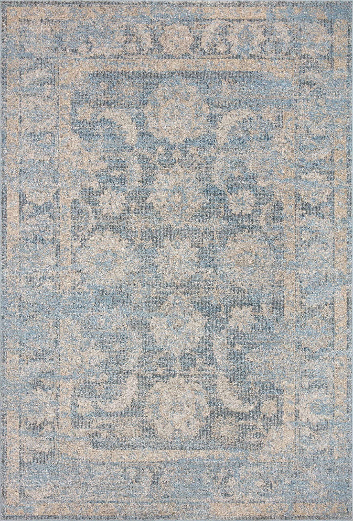 Loloi Odette Collection ODT-03 Sky/Beige 6'-7" x 9'-6" Area Rug