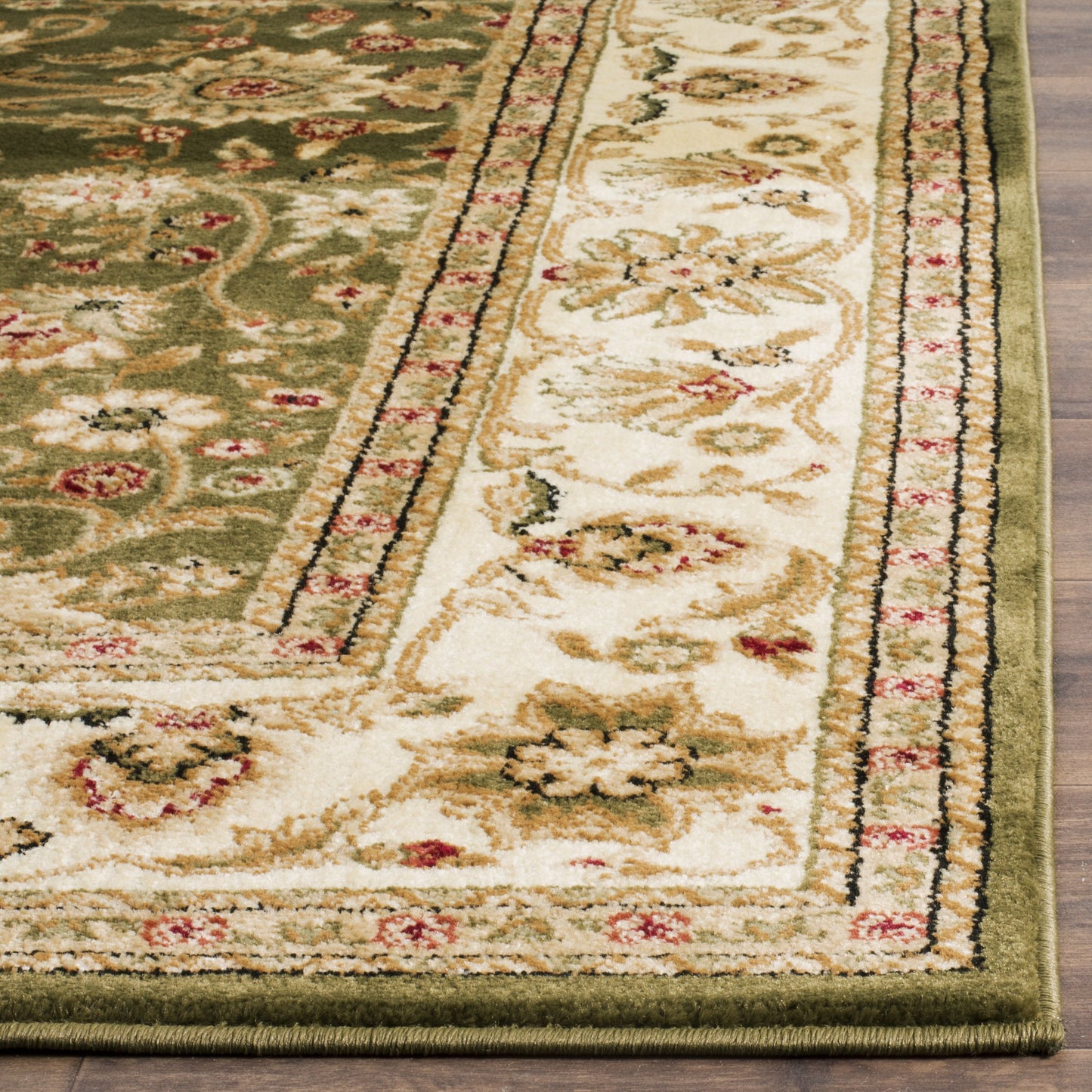 SAFAVIEH Lyndhurst Collection Area Rug - 9' x 12', Sage & Ivory, Traditional Oriental Design, Non-Shedding & Easy Care, Ideal for High Traffic Areas in Living Room, Bedroom (LNH212C)