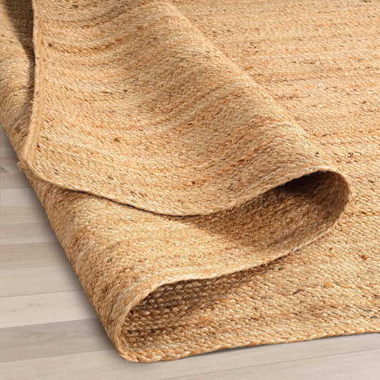 GRUHUM Jute Area Rug 6x9 Feet Rectangle Natural Fiber Boho Braided Handwoven Soft Farmhouse Rustic Vintage EcoFriendly Carpet Home Décor Rugs for Living Room Hallways Bedroom Enterways 6x9'ft