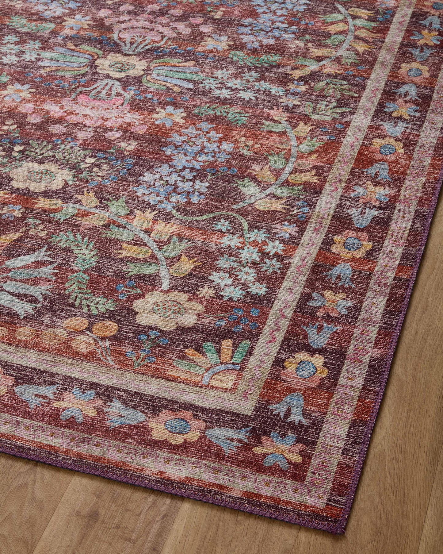 Loloi Rifle Paper Co. Maison Collection MAO-06 Red 7'-6" x 9'-6", .19" Pile Height, Area Rug