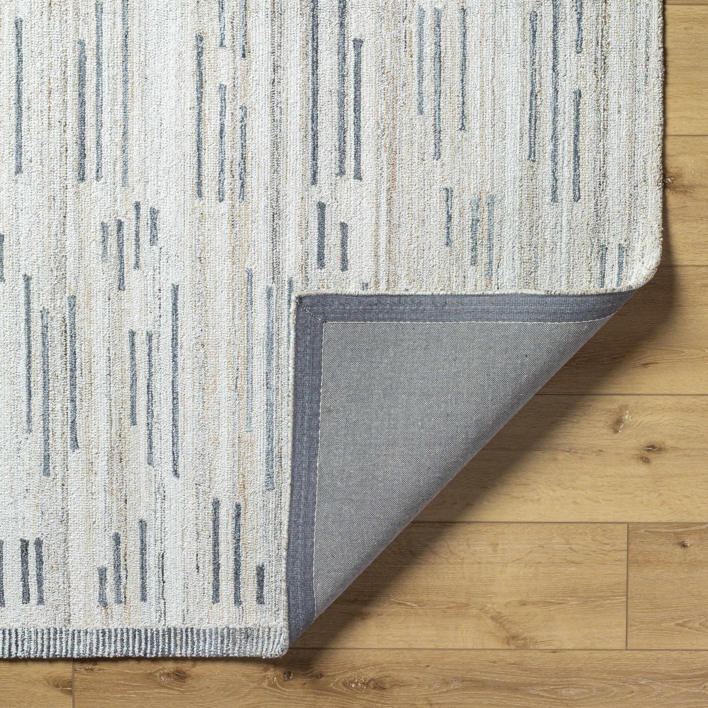 Hauteloom Nzila Recycled Material Living Room, Bedroom Area Rug - Contemporary - Light Gray, Charcoal, Medium Brown - 2' x 3'