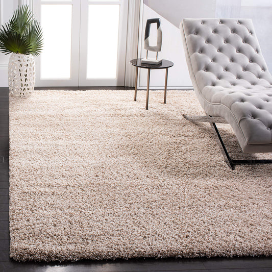 SAFAVIEH Area Rug 8x10 - California Shag Collection - Large - Beige, Non-Shedding & Easy to Clean, Ultra Plush Thick Pile, Ideal for Living Room, Bedroom, Dining Space (SG151-1313)