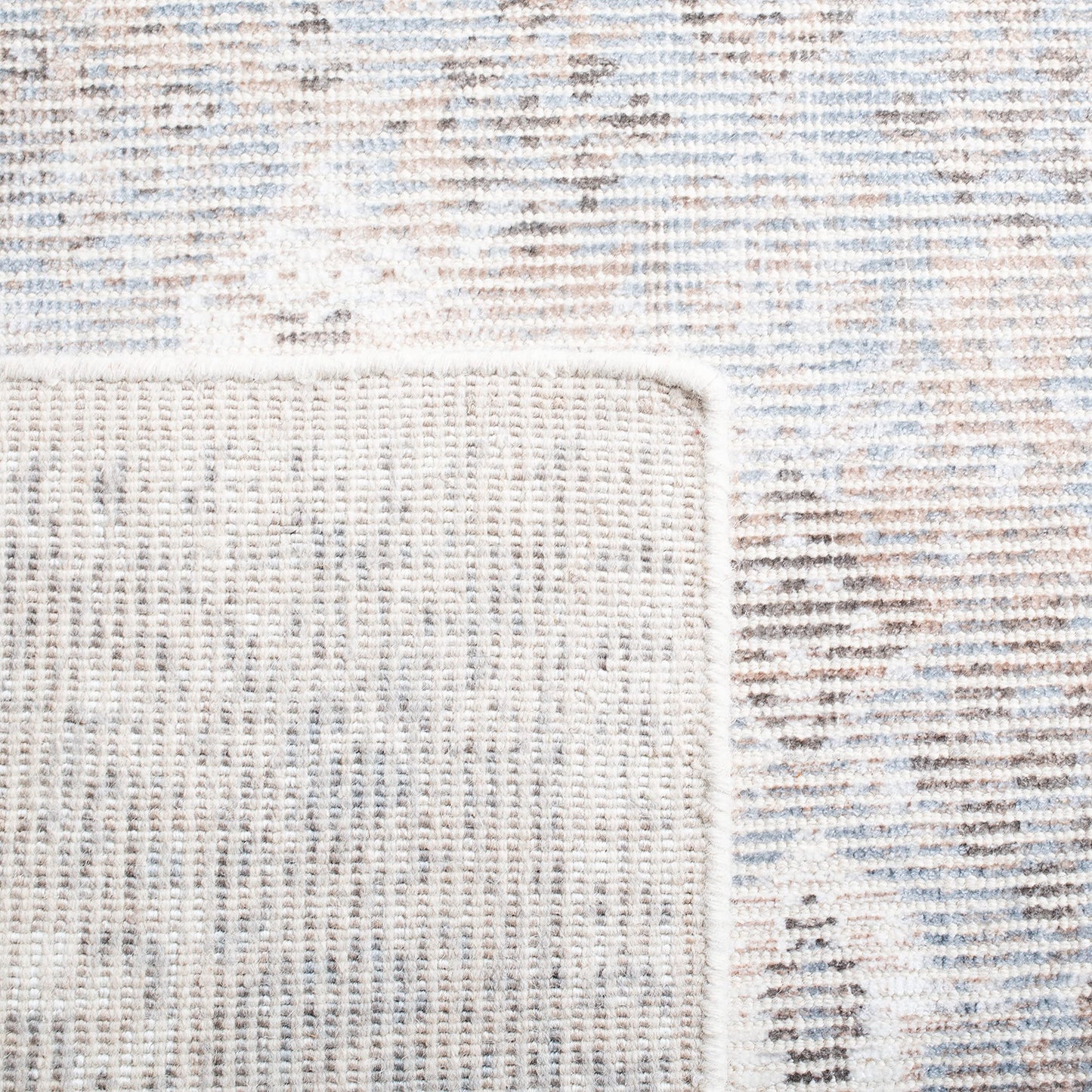 SAFAVIEH Restoration Vintage Collection Area Rug - 9' x 12', Beige & Sand, Handmade Distressed Wool & Viscose, Ideal for High Traffic Areas in Living Room, Bedroom (RVT703B)