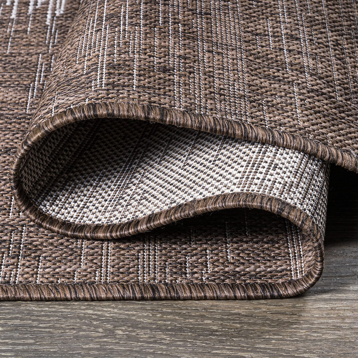 JONATHAN Y Modern Strie' Indoor Outdoor Runner Rug 2X10 Brown/Beige, Tavira for Backyard, Patio, Porch, Easy-Cleaning, High Traffic, Pet-Friendly, Non-Shedding (SMB113B-210)