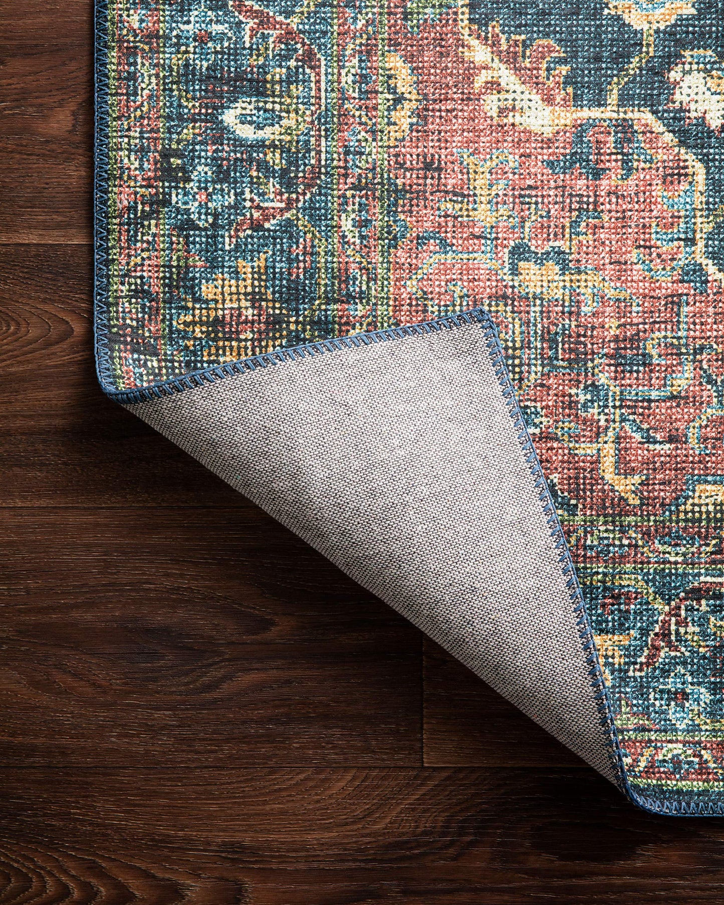 Loloi Skye Collection SKY-08 Denim/Brick 6'-0" x 9'-0" Area Rug