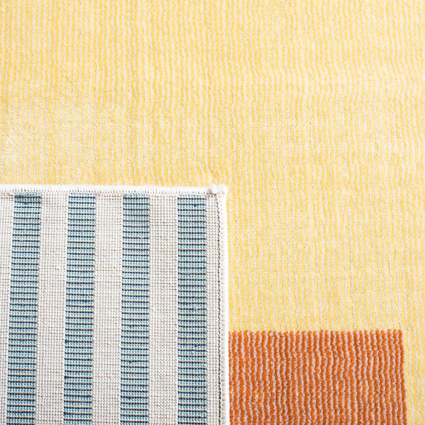 SAFAVIEH Orwell Collection Area Rug - 3' Square, Rust & Yellow, Mid-Century Modern Abstract Design, Non-Shedding & Easy Care, Ideal for High Traffic Areas in Living Room, Bedroom (ORW368P)
