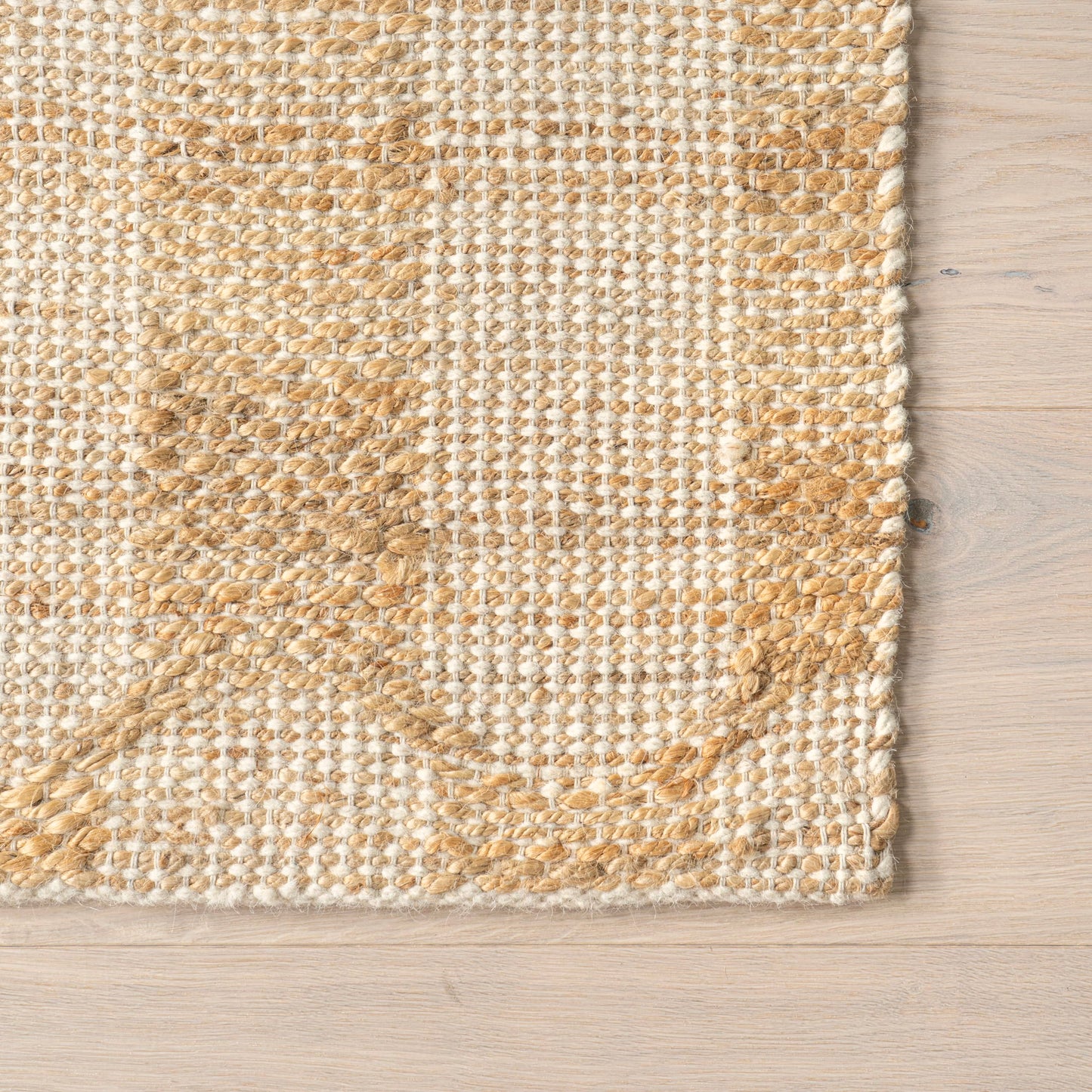 Rugs USA Hillcrest Jute and Wool Area Rug, 7'6" x 9'6", Natural