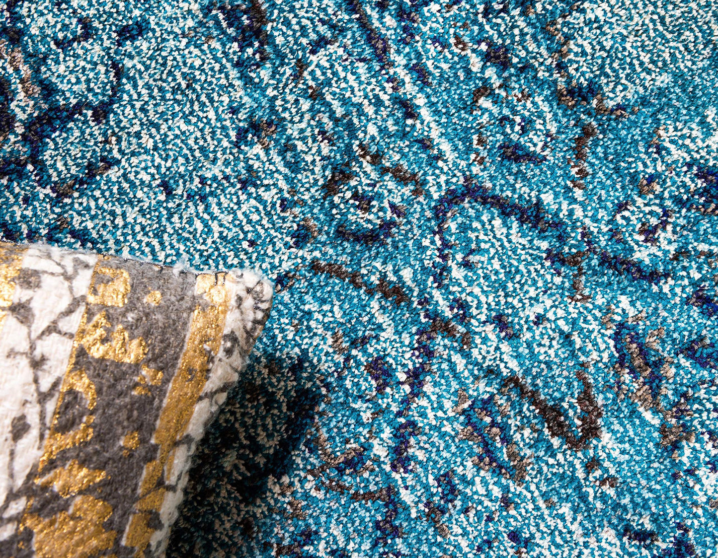 Unique Loom Medici Collection Vintage Botanical Traditional Light Blue Area Rug (5' 0 x 8' 0)