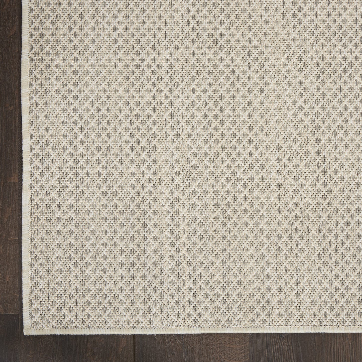 Nourison Home Courtyard Ivory Silver 7' x 10' Area Rug - Easy Clean, Non Shedding, Bed Room, Living Room, Dining Room, Kitchen (7' x 10')