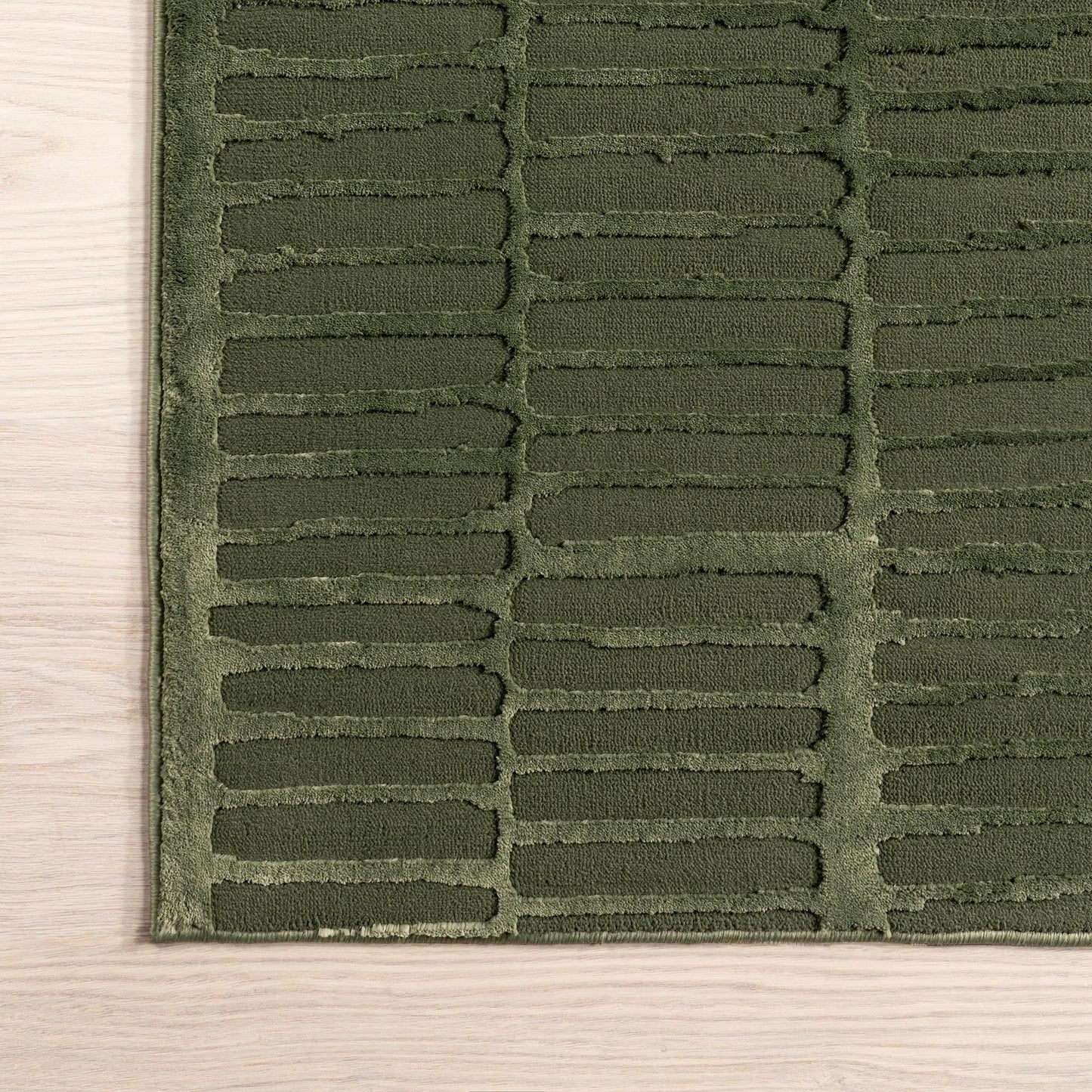 nuLOOM Kailani Green, 6'7" x 9', Geometric, Soft and Cozy, High Traffic, Stain Resistant, Easy Clean, Durable Washable Area Rug for Bedroom, Living Room, Dining Space, Den, Foyer, Entryway