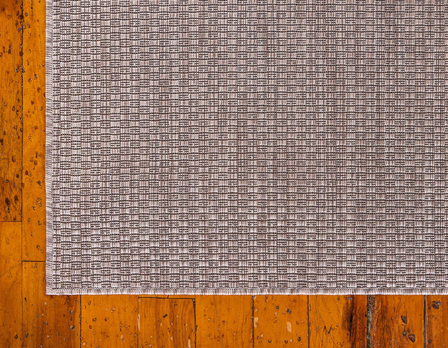 Unique Loom Collection Casual Transitional Solid Heathered Indoor/Outdoor Flatweave Area Rug (5' 3" x 8' Rectangle, Beige/Ivory)