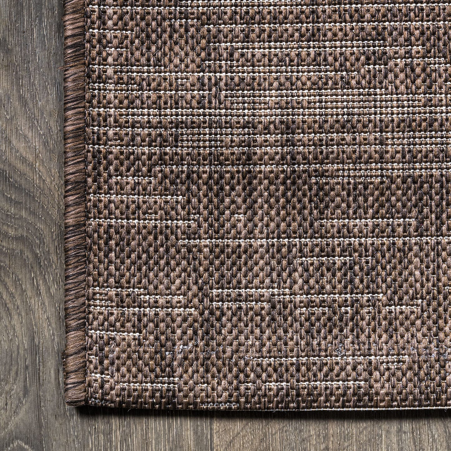JONATHAN Y Modern Strie' Indoor Outdoor Runner Rug 2X10 Brown/Beige, Tavira for Backyard, Patio, Porch, Easy-Cleaning, High Traffic, Pet-Friendly, Non-Shedding (SMB113B-210)