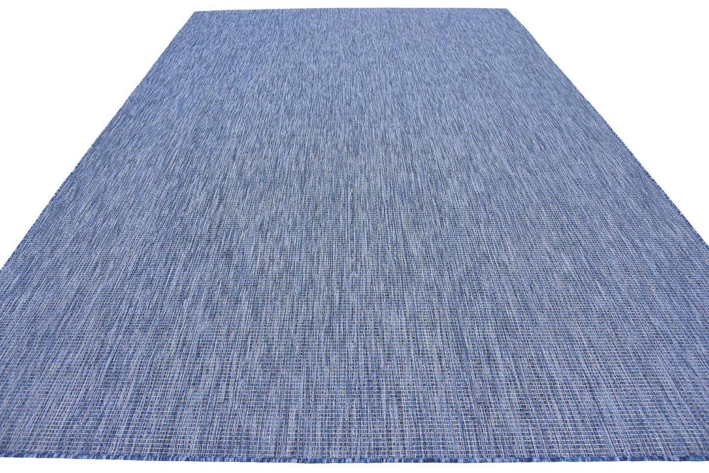 Unique Loom Collection Casual Transitional Solid Heathered Indoor/Outdoor Flatweave Area Rug (8' x 11' 4" Rectangle, Blue/Navy Blue)