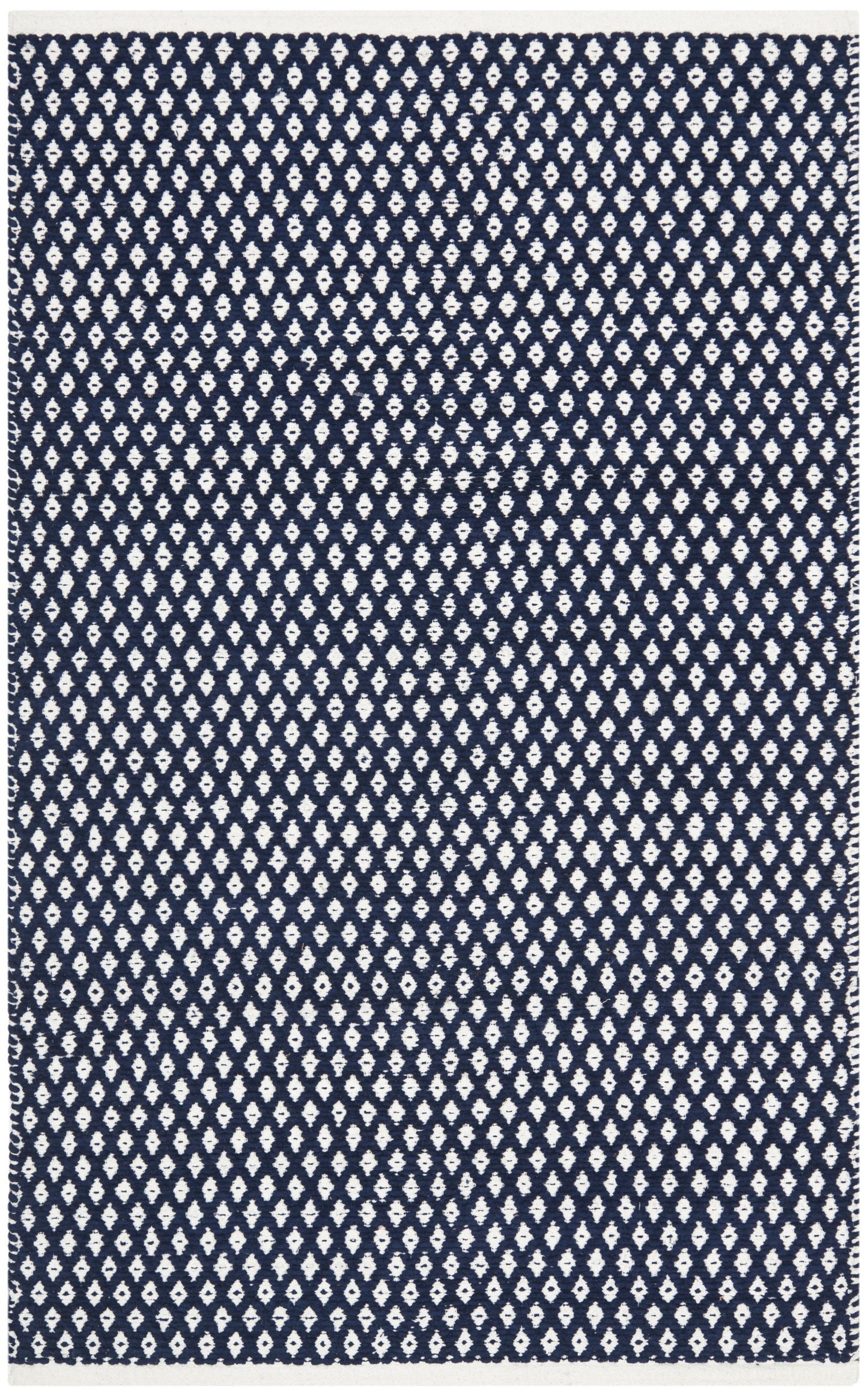 SAFAVIEH Boston Collection 4' x 6' Navy BOS685D Handmade Flatweave Cotton Area Rug
