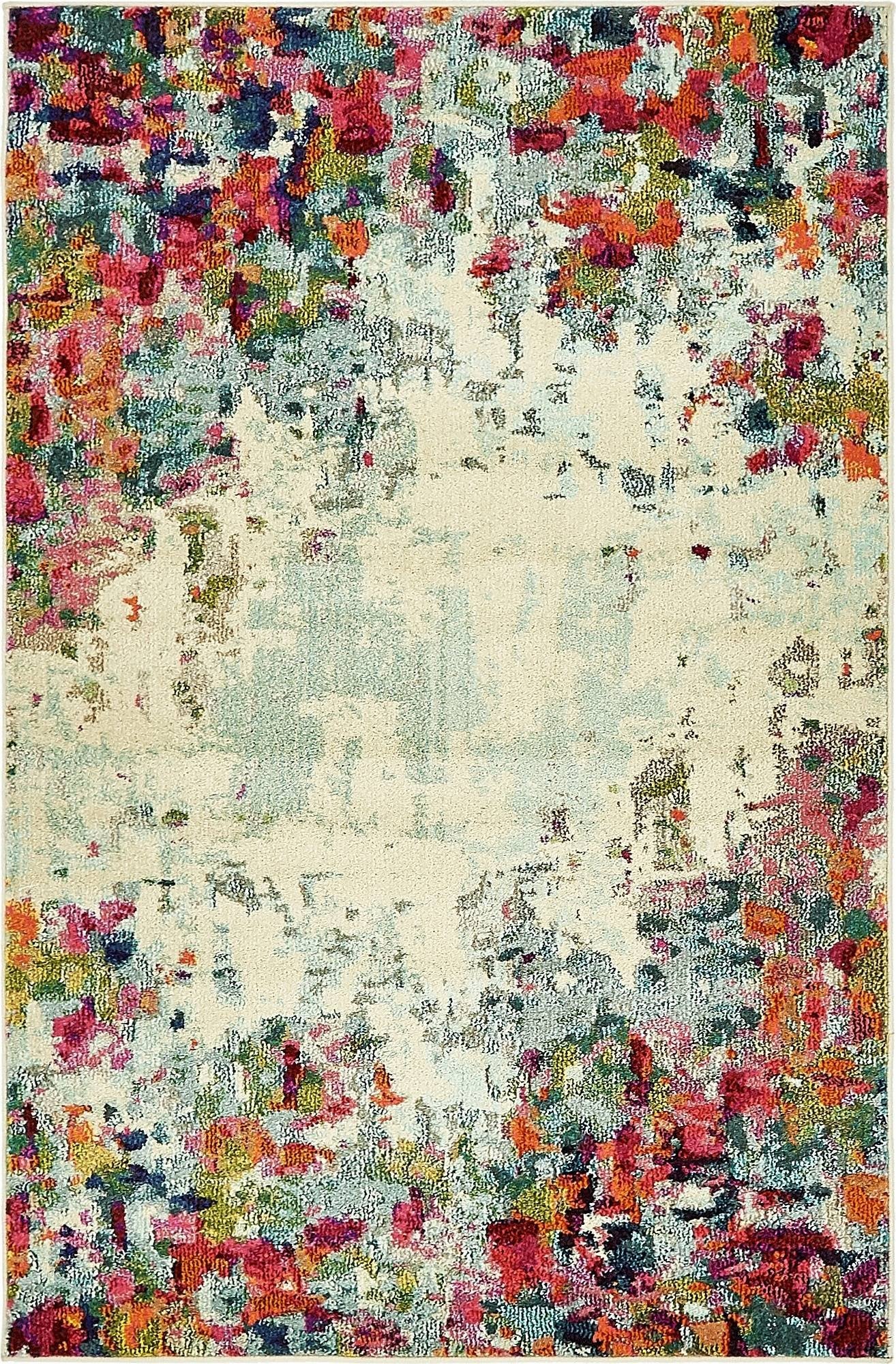 Unique Loom Chromatic Collection Area Rug - Joyous (4' 1" x 6' 1" Rectangle Multi/Blue)
