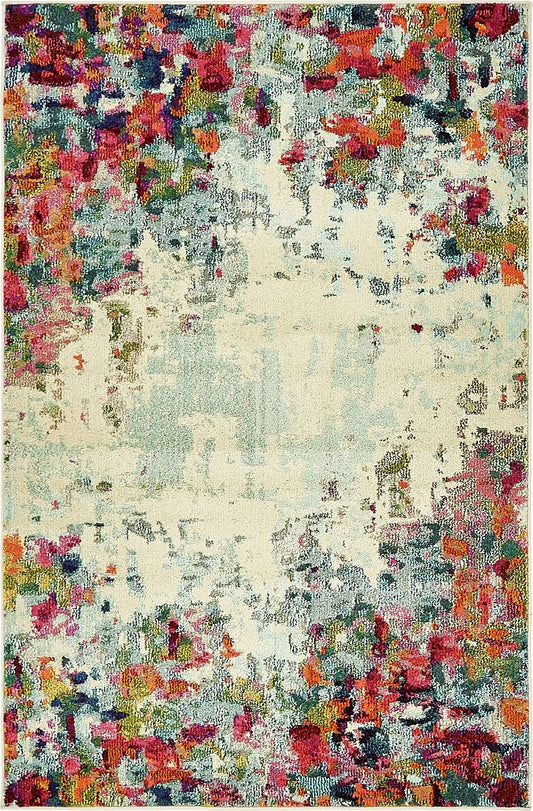 Unique Loom Chromatic Collection Area Rug - Joyous (4' 1" x 6' 1" Rectangle Multi/Blue)