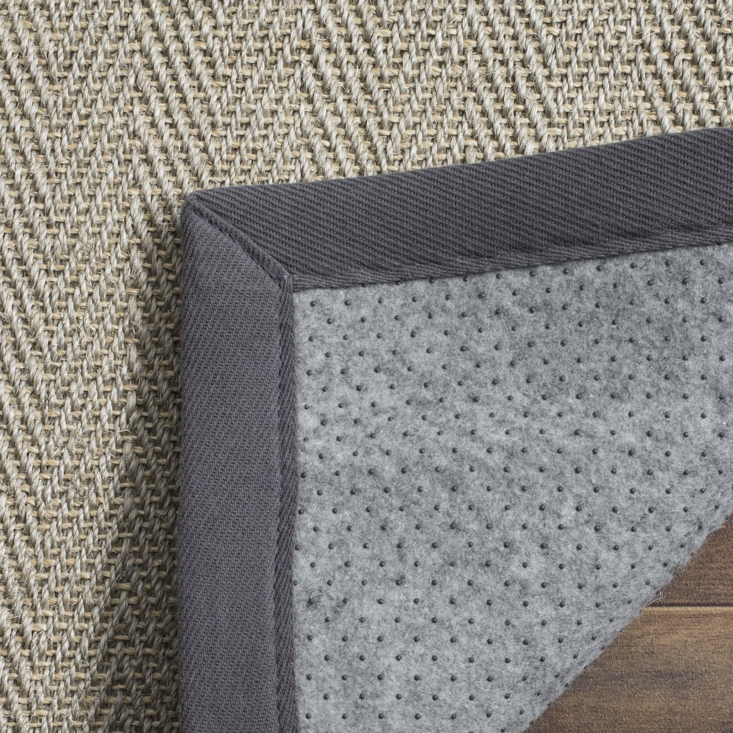 SAFAVIEH Natural Fiber Collection X-Large Area Rug - 2'6" x 22', Grey Brown & Grey, Border Herringbone Sisal Design, Easy Care, Ideal for High Traffic Areas in Living Room, Bedroom (NF444A)