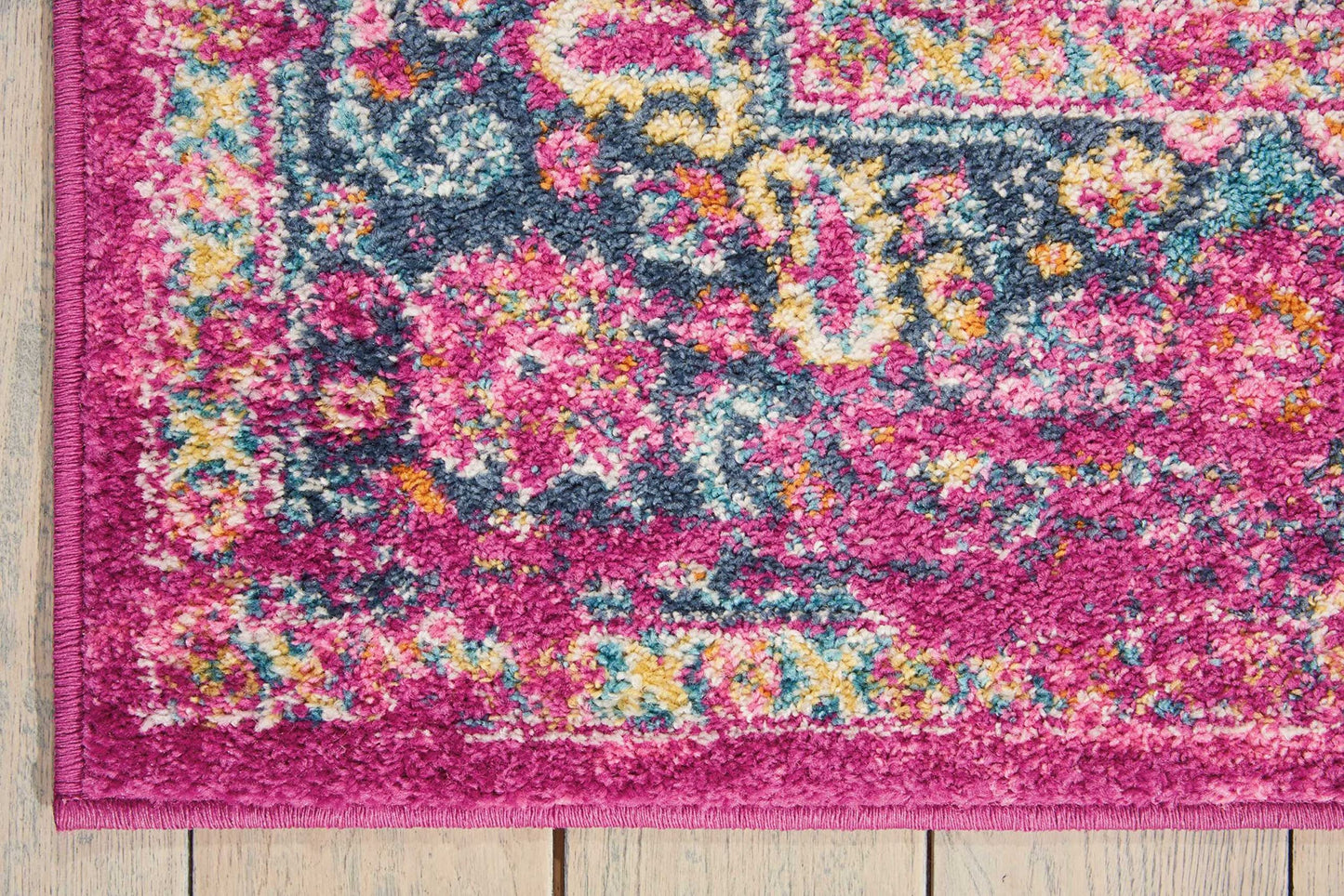 Nourison Home Passion Fuchsia 6'7" x 9'6" Area Rug - Easy Clean, Non Shedding, Bed Room, Living Room, Dining Room, Kitchen (7' x 10')