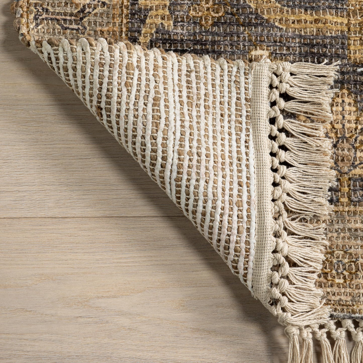 Rugs USA Marigold Vintage Tasseled Area Rug, 6x9, Dark Brown