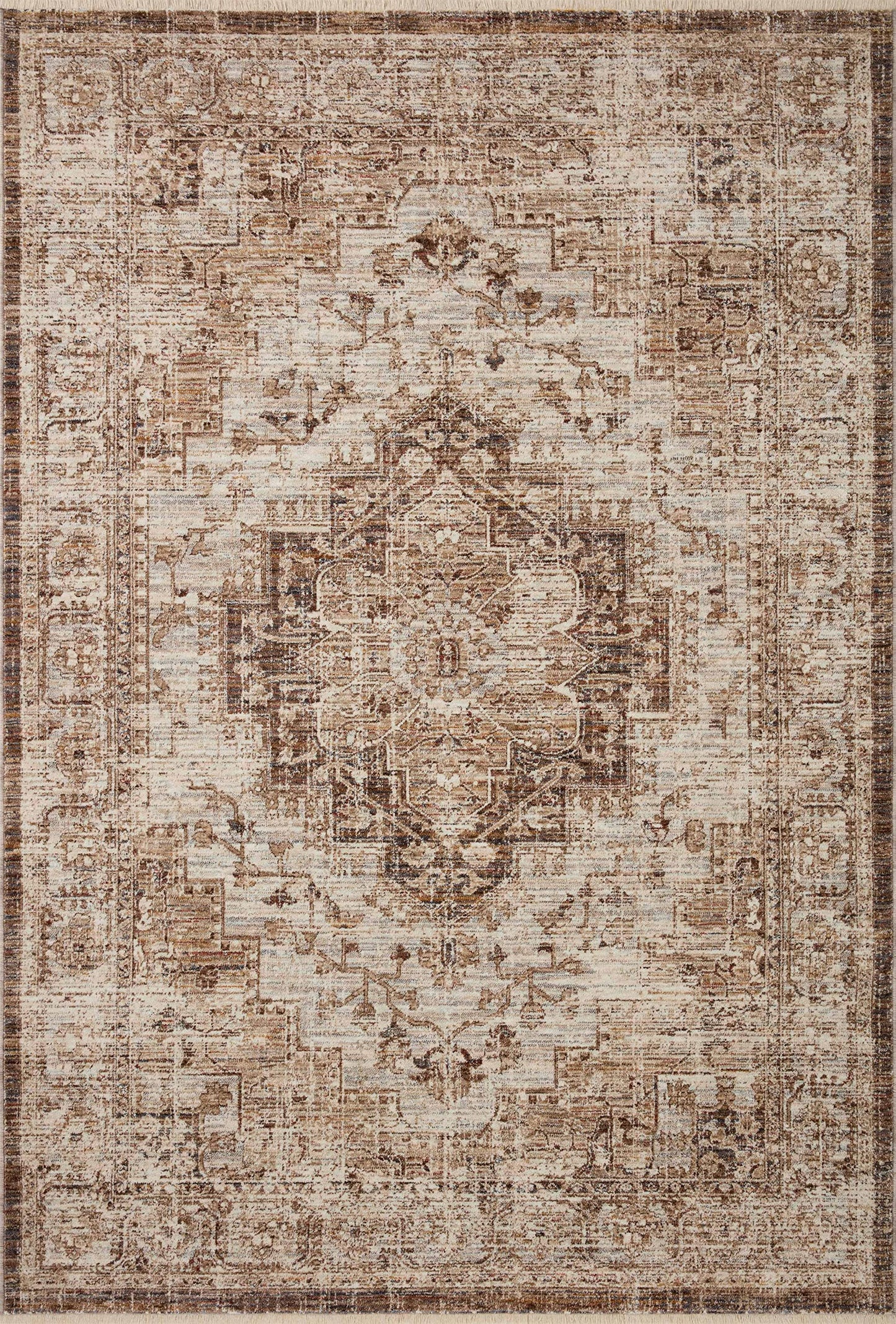 Loloi Sorrento Collection SOR-03 Mocha/Multi 6'-7" x 9'-10" Area Rug