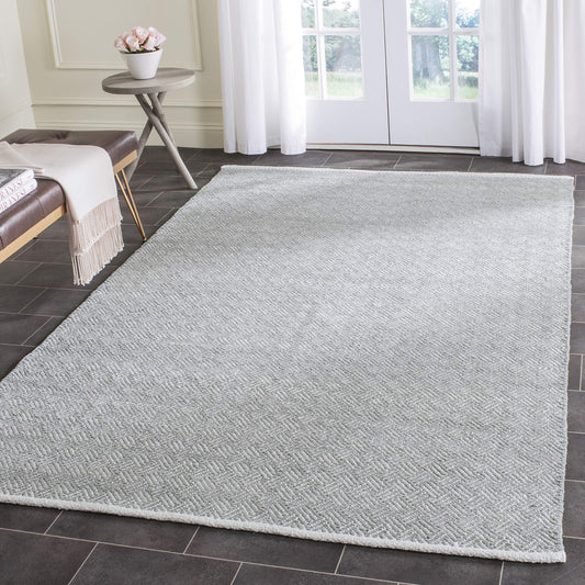 SAFAVIEH Boston Collection 5' x 8' Grey BOS680E Handmade Flatweave Cotton Area Rug