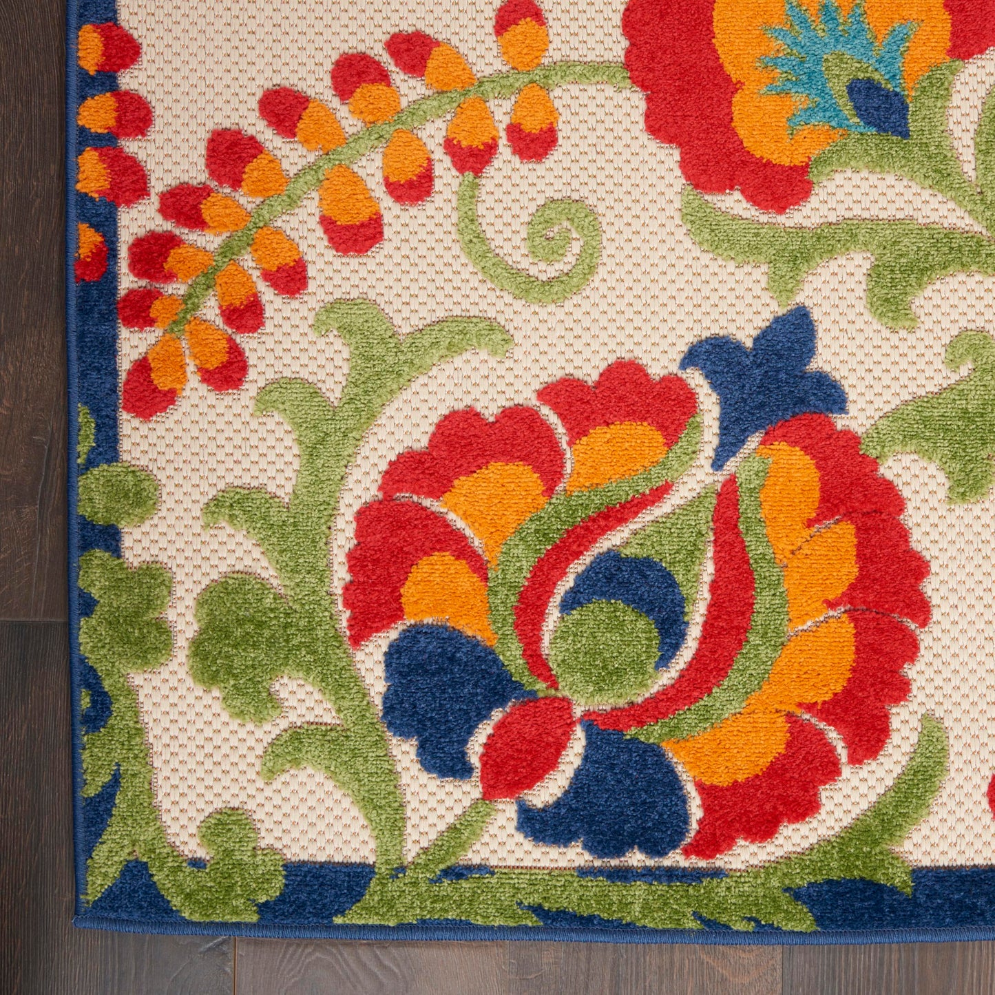 Nourison Home Aloha Multicolor 9'6" x 13' Area Rug - Easy Clean, Non Shedding, Bed Room, Living Room, Dining Room, Kitchen (10' x 13')